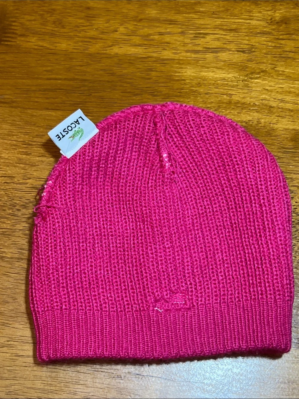 Lacoste knit beanie